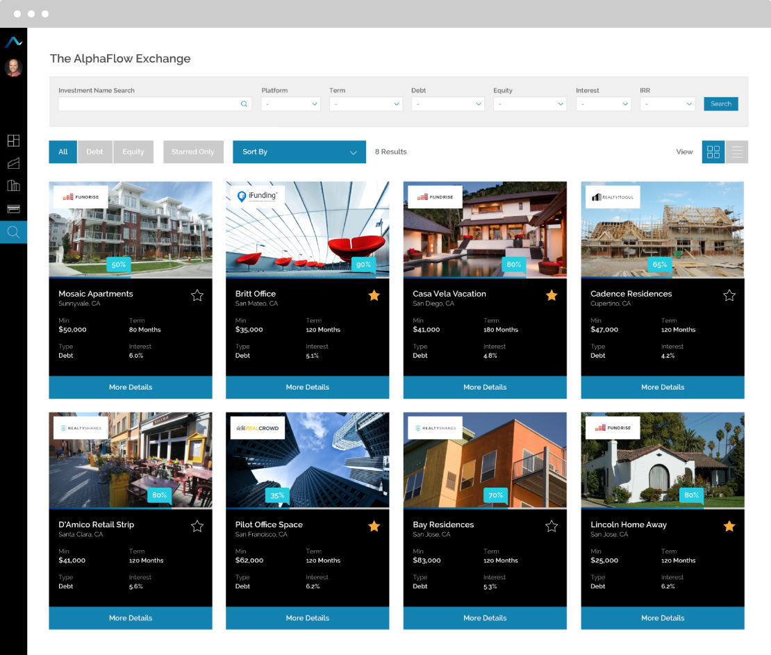 Alphaflow Dashboard Screen