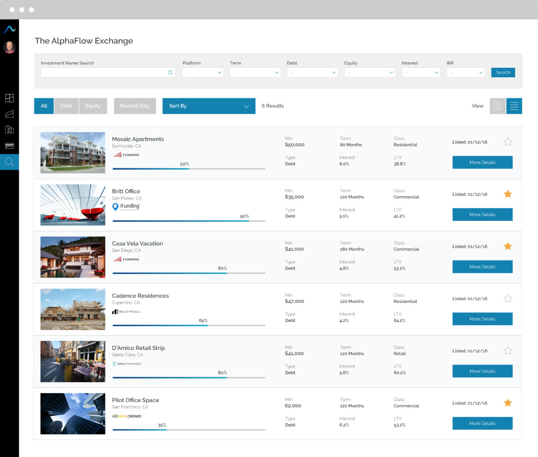 Alphaflow Dashboard Screen