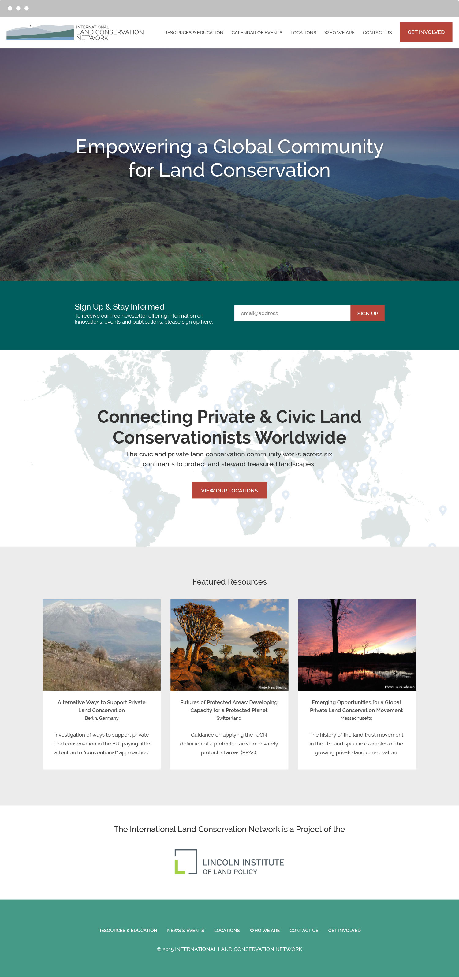 ILCN Website Design Screen
